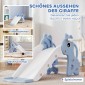 Μπλε μπάλα μπάσκετ 3 σε 1 Kids Giraffe Slide Hoop Hoop