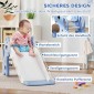 Μπλε μπάλα μπάσκετ 3 σε 1 Kids Giraffe Slide Hoop Hoop