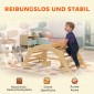 Εσωτερικός σκελετός αναρρίχησης Montessori, ξύλινη αψίδα αναρρίχησης 2 σε 1, για παιδιά 2-4 ετών, 110x52x45 cm, φυσικό ξύλο