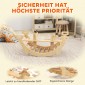 Εσωτερικός σκελετός αναρρίχησης Montessori, ξύλινη αψίδα αναρρίχησης 2 σε 1, για παιδιά 2-4 ετών, 110x52x45 cm, φυσικό ξύλο
