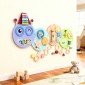 7 σε 1 Παιχνίδι τοίχου Xylophone Gears Caterpillar Design MDF 108cm Πολύχρωμο