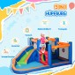 Bouncy κάστρο, με τσουλήθρα, περιοχή αναπήδησης, πισίνα, φουσκωτή, συμπεριλαμβανομένης της ηλεκτρικής αντλίας, για έως 3 παιδιά, 380 x 340 x 170 cm