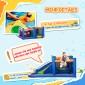 Bouncy κάστρο, με τσουλήθρα, περιοχή αναπήδησης, πισίνα, φουσκωτή, συμπεριλαμβανομένης της ηλεκτρικής αντλίας, για έως 3 παιδιά, 380 x 340 x 170 cm