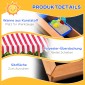 Sandpit 107,5 x 107,5 cm παιδικό sandbox με ρυθμιζόμενο ύψος, ξύλινο σκάμμα για παιδιά 3-7 ετών για εξωτερική βεράντα κήπου μπαλκόνι