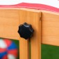 Sandpit 107,5 x 107,5 cm παιδικό sandbox με ρυθμιζόμενο ύψος, ξύλινο σκάμμα για παιδιά 3-7 ετών για εξωτερική βεράντα κήπου μπαλκόνι