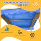 Σκάμμα με σκάμμα παιδότοπου με οροφή, 133 x 129 x 137,5 cm, φυσικό + μπλε