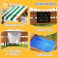 Sandpit with Sun Shade, Playhouse Design, with Toy Set, Επεξεργασμένο Μασίφ Ξύλο, 124 x 116 x 146 cm, Πράσινο