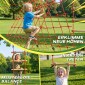 Ninja Line Παιδικό Σετ Slackline 10m με Δαχτυλίδι Γυμναστικής Κούνια Αναρρίχησης Σκάλα Δίχτυ αναρρίχησης για 3-6 ετών 1000x300x180 cm Κόκκινο