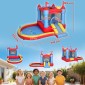 Φουσκωτό Bouncy Castle with Blower Slide Trampoline Paddling Pool/Ball Pit Water Gun 342x255x209 cm Μπλε