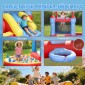Φουσκωτό Bouncy Castle with Blower Slide Trampoline Paddling Pool/Ball Pit Water Gun 342x255x209 cm Μπλε