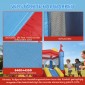 Φουσκωτό Bouncy Castle with Blower Slide Trampoline Paddling Pool/Ball Pit Water Gun 342x255x209 cm Μπλε
