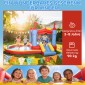 Φουσκωτό Bouncy Castle with Blower Slide Trampoline Paddling Pool/Ball Pit Water Gun 342x255x209 cm Μπλε