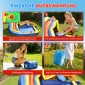 8 σε 1 Bouncy Castle with Blower Slide Paddling Pool Τραμπολίνο Τοίχος αναρρίχησης για εσωτερικούς χώρους 350x325x210cm Πολύχρωμος