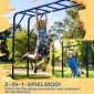 Σκελετός αναρρίχησης υπαίθριος πύργος αναρρίχησης με μπάρα γυμναστικής για παιδιά 3-8 ετών έως 150 kg 250x190x180 cm μαύρο