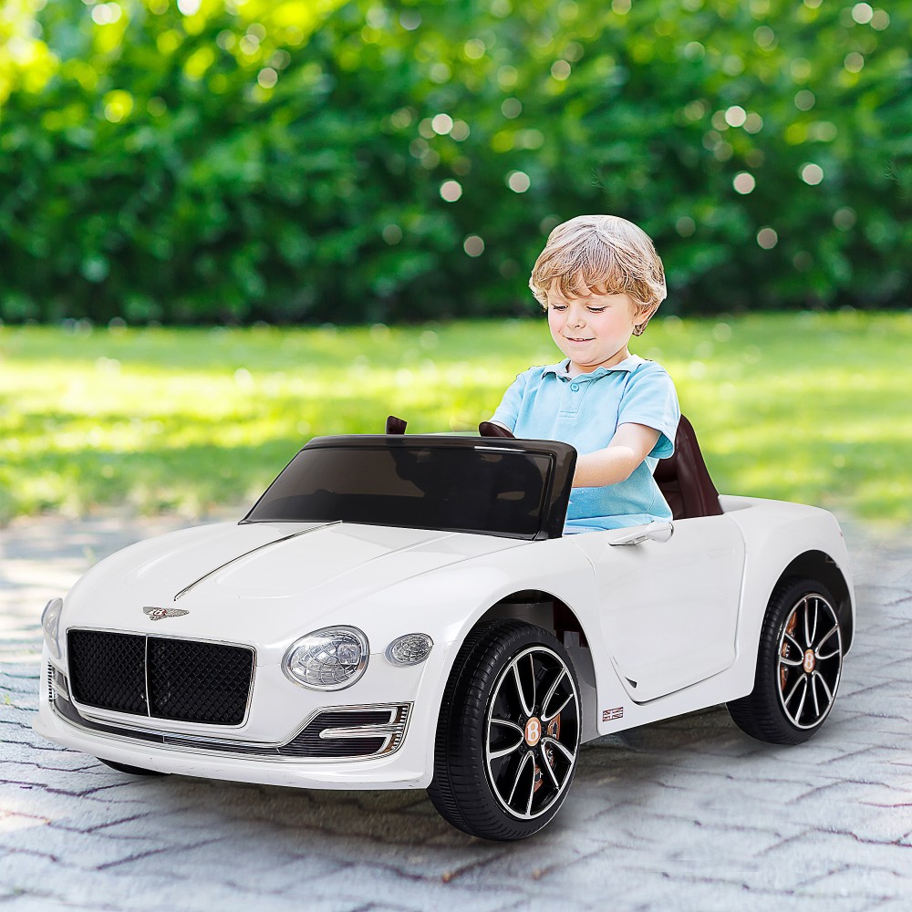 Παιδικό ηλεκτρικό αυτοκίνητο Bentley GT άδεια ηλεκτρικό παιδικό αυτοκίνητο με τηλεχειριστήριο 2.4G MP3, μουσική, κόρνα, φώτα LED ηλεκτρικό αυτοκίνητο παιδικό όχημα για 3-5 χρόνια 108 x 60 x 43 cm λευκό