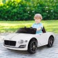 Παιδικό ηλεκτρικό αυτοκίνητο Bentley GT άδεια ηλεκτρικό παιδικό αυτοκίνητο με τηλεχειριστήριο 2.4G MP3, μουσική, κόρνα, φώτα LED ηλεκτρικό αυτοκίνητο παιδικό όχημα για 3-5 χρόνια 108 x 60 x 43 cm λευκό