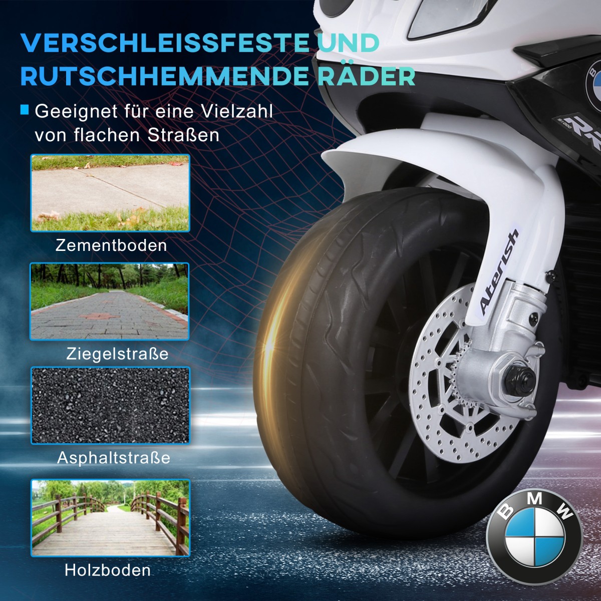 Ηλεκτρική παιδική μοτοσυκλέτα BMW S1000RR ηλεκτρική μοτοσυκλέτα με μουσική, προβολείς, παιδική ηλεκτρική μοτοσυκλέτα για παιδιά από 18-36 μηνών μαύρη