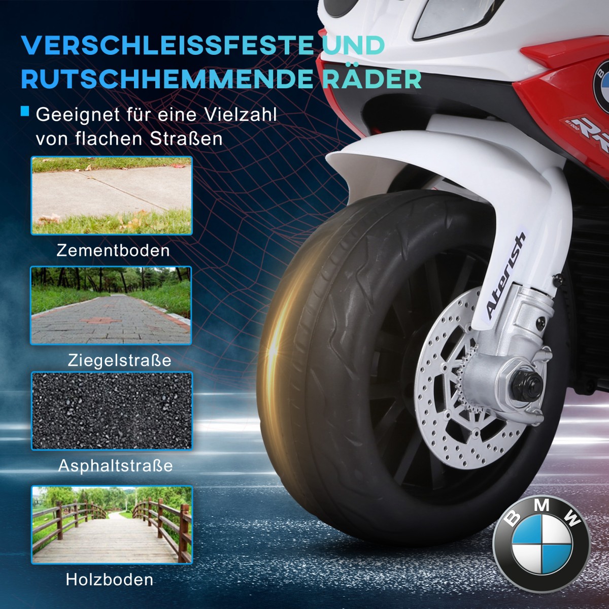 Ηλεκτρική μοτοσυκλέτα για παιδιά BMW S1000RR 6V ηλεκτρική μοτοσυκλέτα με προβολέα, παιδική μοτοσυκλέτα με μουσική 2,5 km/h μοτοσυκλέτα για παιδιά 18-36 μηνών κόκκινο