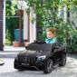 Παιδικό ηλεκτρικό αυτοκίνητο 12V παιδικό αυτοκίνητο με τηλεχειριστήριο 2,4 G, 2 μοτέρ, παιδικό όχημα με κόρνα, μουσική, ζώνη ασφαλείας, ηλεκτρικό όχημα για παιδιά 37-60 μηνών, μαύρο