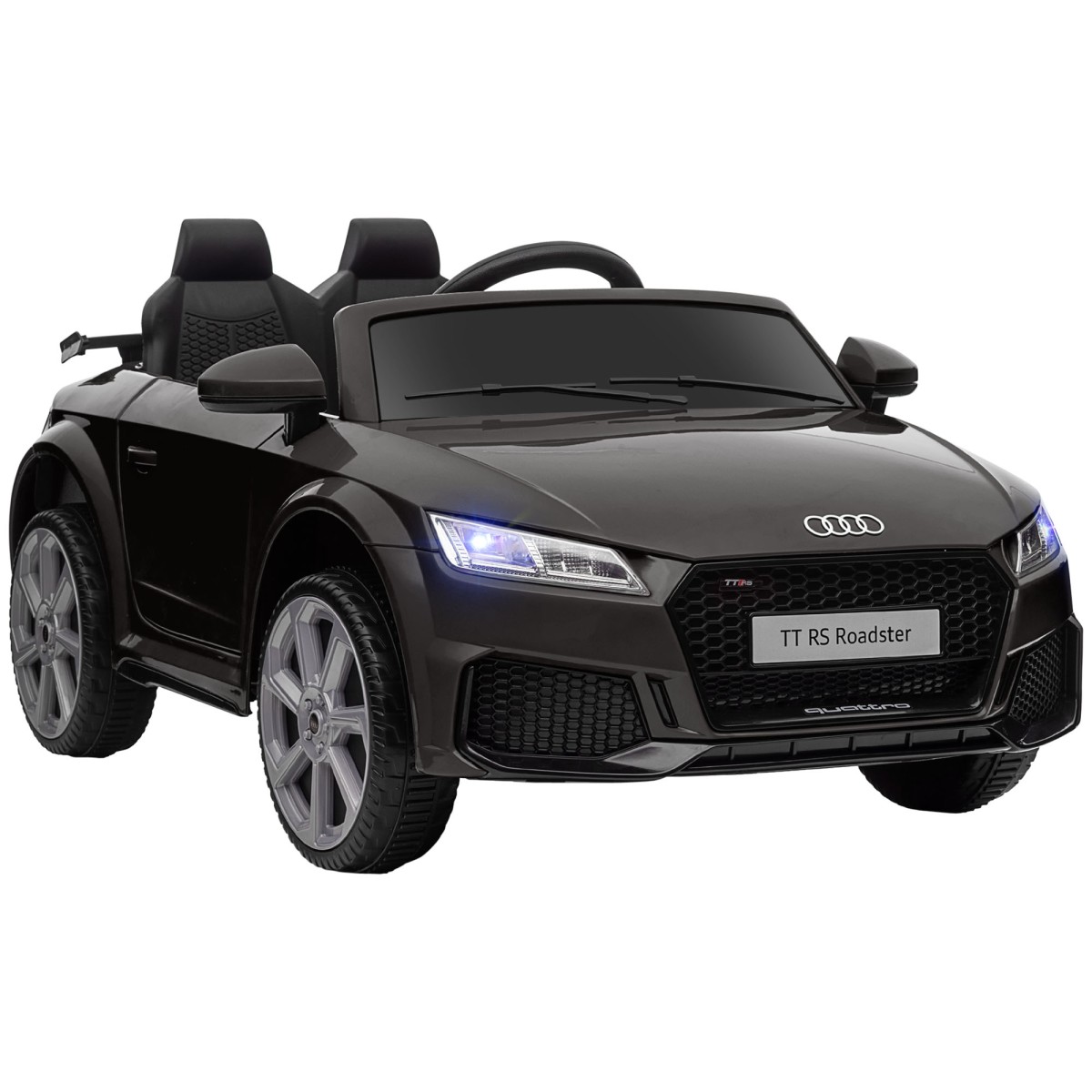 Παιδικό ηλεκτρικό αυτοκίνητο Audi, με τηλεχειριστήριο 2.4G, μουσική, κόρνα, LED, USB, για παιδιά 3-5 ετών, μαύρο