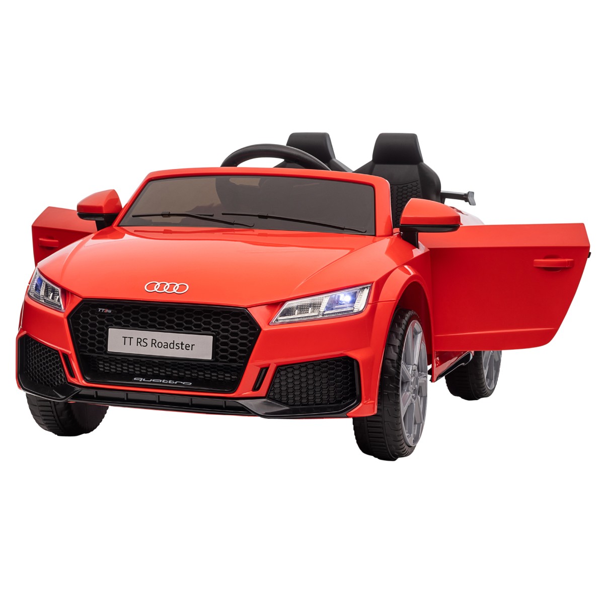 Audi παιδικό ηλεκτρικό αυτοκίνητο 12V με τηλεχειριστήριο 2.4G, μουσική, κόρνα, ηλεκτρικό όχημα με φως LED, θύρα USB/MP3, λειτουργία όπισθεν, για παιδιά 3-5 ετών, κόκκινο