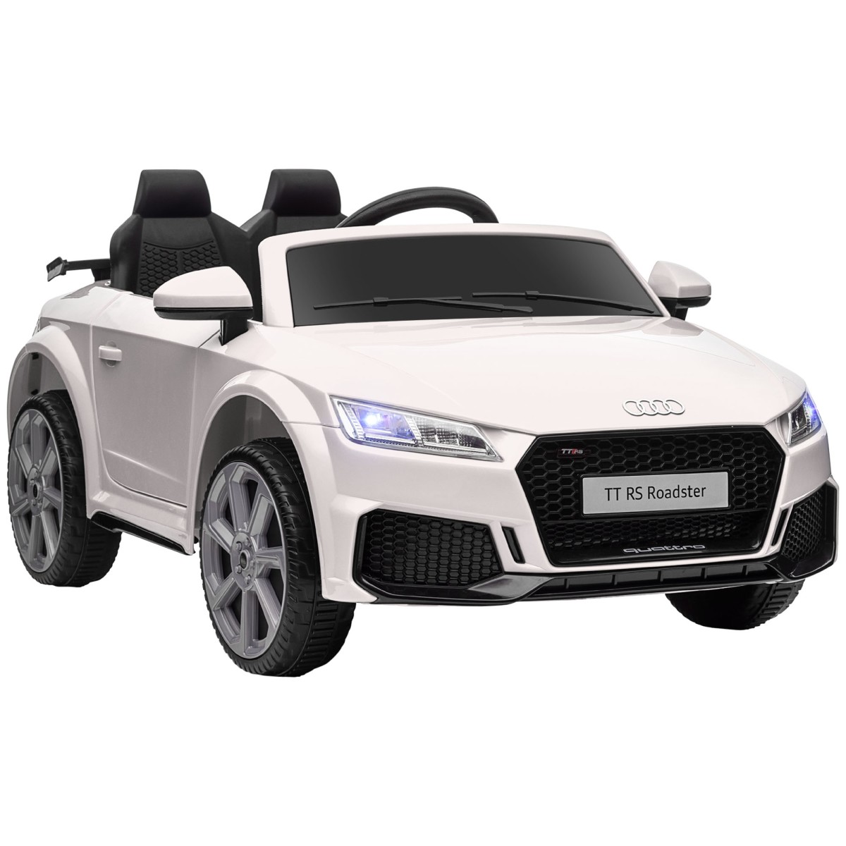 Παιδικό ηλεκτρικό αυτοκίνητο, Audi TT RS Roadster, 3 km/h, τηλεχειριστήριο, LED, USB, λευκό