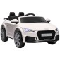 Παιδικό ηλεκτρικό αυτοκίνητο, Audi TT RS Roadster, 3 km/h, τηλεχειριστήριο, LED, USB, λευκό
