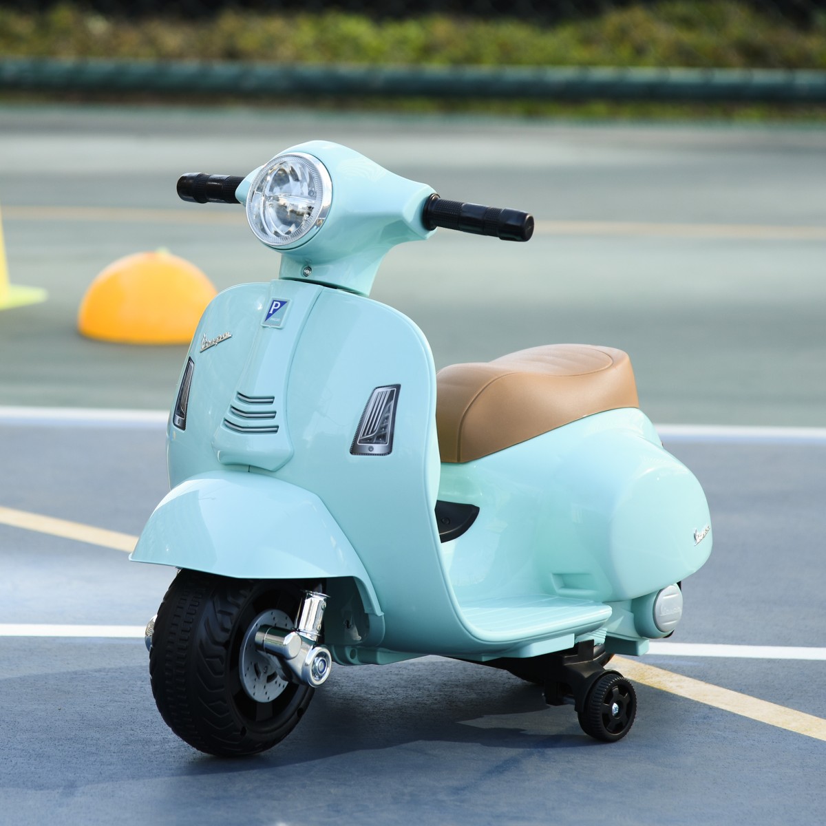 Ηλεκτρική παιδική μοτοσυκλέτα Vespa ηλεκτρική μοτοσυκλέτα με φως LED, ήχος, παιδική ηλεκτρική μοτοσυκλέτα για παιδιά από 18-36 μηνών πράσινη