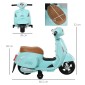 Ηλεκτρική παιδική μοτοσυκλέτα Vespa ηλεκτρική μοτοσυκλέτα με φως LED, ήχος, παιδική ηλεκτρική μοτοσυκλέτα για παιδιά από 18-36 μηνών πράσινη