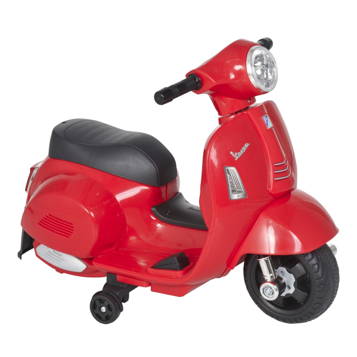 Ηλεκτρική παιδική μοτοσυκλέτα Vespa ηλεκτρική μοτοσυκλέτα με φως LED, ήχος, παιδική ηλεκτρική μοτοσυκλέτα για παιδιά από 18-36 μηνών κόκκινη
