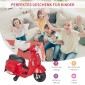 Ηλεκτρική παιδική μοτοσυκλέτα Vespa ηλεκτρική μοτοσυκλέτα με φως LED, ήχος, παιδική ηλεκτρική μοτοσυκλέτα για παιδιά από 18-36 μηνών κόκκινη
