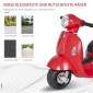 Ηλεκτρική παιδική μοτοσυκλέτα Vespa ηλεκτρική μοτοσυκλέτα με φως LED, ήχος, παιδική ηλεκτρική μοτοσυκλέτα για παιδιά από 18-36 μηνών κόκκινη