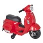 Ηλεκτρική παιδική μοτοσυκλέτα Vespa ηλεκτρική μοτοσυκλέτα με φως LED, ήχος, παιδική ηλεκτρική μοτοσυκλέτα για παιδιά από 18-36 μηνών κόκκινη