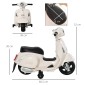 Ηλεκτρική παιδική μοτοσυκλέτα Vespa ηλεκτρική μοτοσυκλέτα με φως LED, ήχος, παιδική ηλεκτρική μοτοσυκλέτα για παιδιά από 18-36 μηνών λευκή