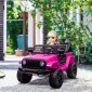 Παιδικό ηλεκτρικό αυτοκίνητο 12V ηλεκτρικό παιδικό αυτοκίνητο με τηλεχειριστήριο 2 μοτέρ LED κόρνα για παιδιά 3-6 ετών 100x65x72 cm ροζ