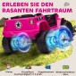 Παιδικό ηλεκτρικό αυτοκίνητο 12V ηλεκτρικό παιδικό αυτοκίνητο με τηλεχειριστήριο 2 μοτέρ LED κόρνα για παιδιά 3-6 ετών 100x65x72 cm ροζ