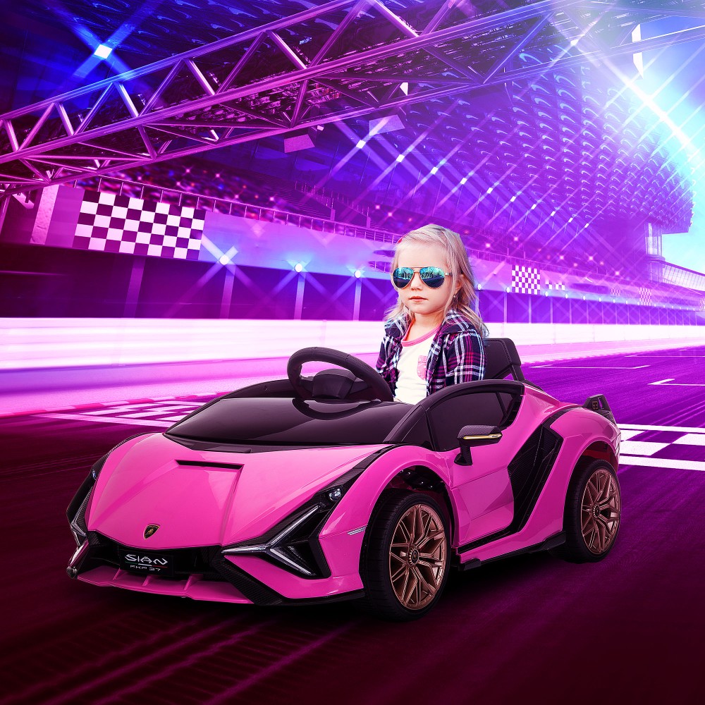 Παιδικό ηλεκτρικό αυτοκίνητο Lamborghini 3-5 km/h τηλεχειριστήριο 3-5 ετών ροζ