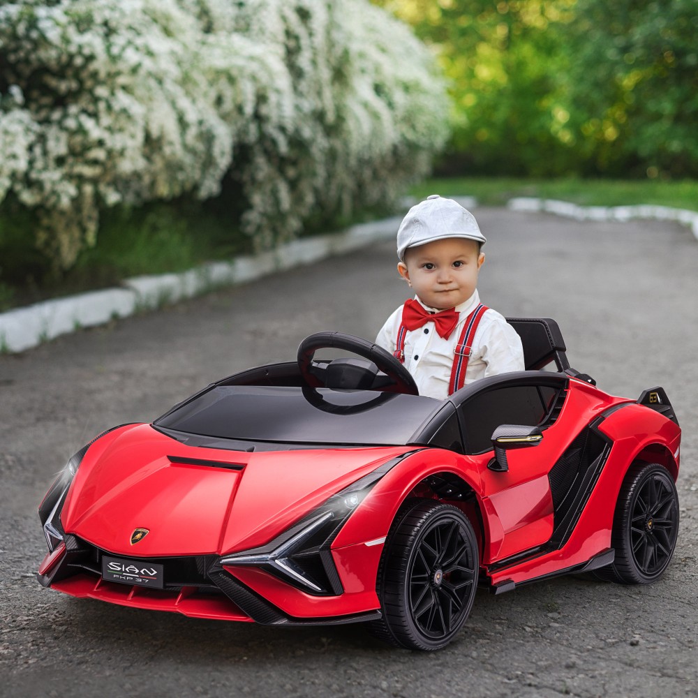Παιδικό όχημα 12V 2 Λειτουργίες οδήγησης Lamborghini SIAN SUV Αυτοκίνητο Παιχνίδι Ηλεκτρικό Αυτοκίνητο με Τηλεχειριστήριο Μουσική (MP3/USB) Ελαφρύ 37-60 μηνών Μεταλλικό κόκκινο 108 x 62 x 40 cm