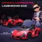 Παιδικό όχημα 12V 2 Λειτουργίες οδήγησης Lamborghini SIAN SUV Αυτοκίνητο Παιχνίδι Ηλεκτρικό Αυτοκίνητο με Τηλεχειριστήριο Μουσική (MP3/USB) Ελαφρύ 37-60 μηνών Μεταλλικό κόκκινο 108 x 62 x 40 cm