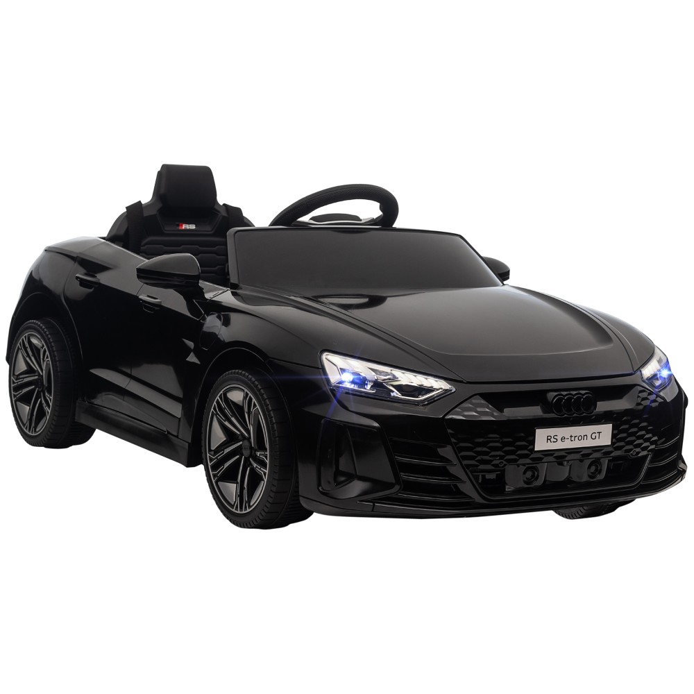 Παιδικό αυτοκίνητο, ηλεκτρικό, Audi άδεια, με ζώνη ασφαλείας, τηλεχειριστήριο, ανοιχτό μαύρο, 103 x 58 x 41cm