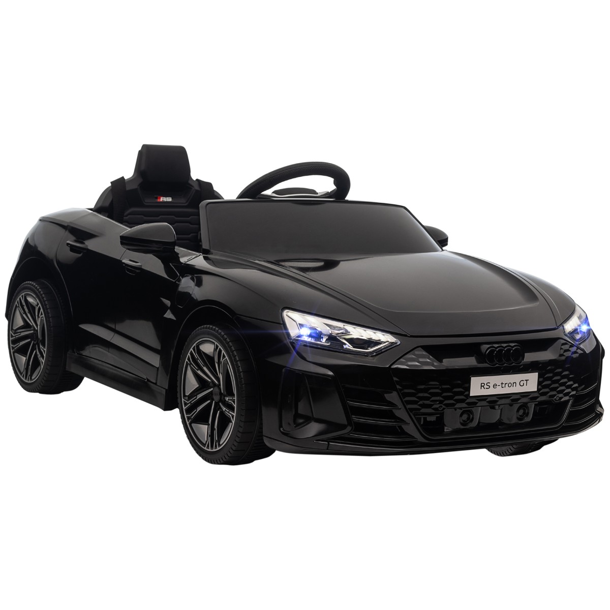 Παιδικό αυτοκίνητο, ηλεκτρικό, Audi άδεια, με ζώνη ασφαλείας, τηλεχειριστήριο, ανοιχτό μαύρο, 103 x 58 x 41cm