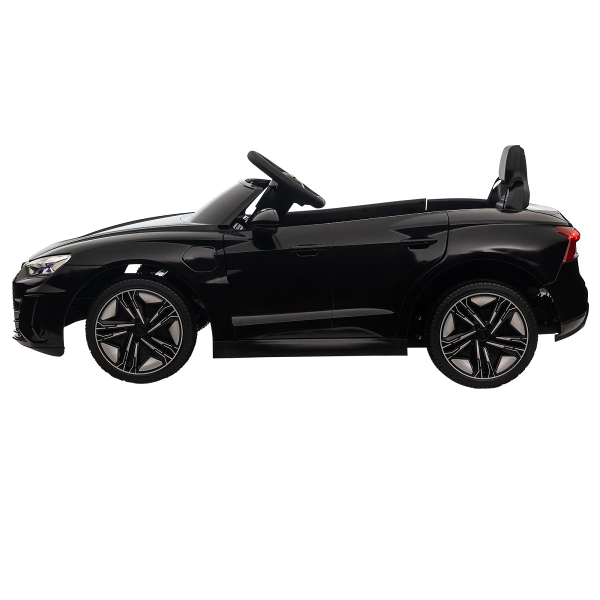 Παιδικό αυτοκίνητο, ηλεκτρικό, Audi άδεια, με ζώνη ασφαλείας, τηλεχειριστήριο, ανοιχτό μαύρο, 103 x 58 x 41cm