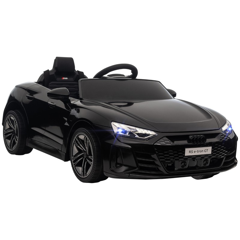 Παιδικό αυτοκίνητο, ηλεκτρικό, Audi άδεια, με ζώνη ασφαλείας, τηλεχειριστήριο, ανοιχτό μαύρο, 103 x 58 x 41cm