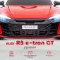 Παιδικό αυτοκίνητο, ηλεκτρικό, Audi άδεια, με ζώνη ασφαλείας, τηλεχειριστήριο, φως, κόκκινο+μαύρο, 103 x 58 x 41cm