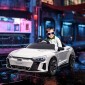Παιδικό ηλεκτρικό αυτοκίνητο Audi RS e-tron GT με ζώνη ασφαλείας, τηλεχειριστήριο, προβολείς, λειτουργία μουσικής, λευκό, 103 x 58 x 41 cm