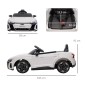 Παιδικό ηλεκτρικό αυτοκίνητο Audi RS e-tron GT με ζώνη ασφαλείας, τηλεχειριστήριο, προβολείς, λειτουργία μουσικής, λευκό, 103 x 58 x 41 cm