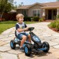 Παιδικό καρτ, με πετάλια, ρυθμιζόμενο κάθισμα, εσωτερικού και εξωτερικού χώρου, από 5 ετών, μπλε + μαύρο, 121 x 58 x 61 cm