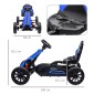 Go Kart Pedal Go Kart Reverse and Forward Gear, για παιδιά από 3 έως 8 ετών, μπλε