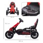 Go Kart Pedal Go Kart Reverse and Forward Gear, για παιδιά από 3 έως 8 ετών, κόκκινο