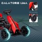 Go Kart Pedal Go Kart Reverse and Forward Gear, για παιδιά από 3 έως 8 ετών, κόκκινο